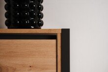 Schuhkipper >Denver< 3 Klappen, Dekor Artisan Eiche Dekor / anthrazit - 70x125x25cm (BxHxT)