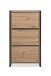 Schuhkipper >Denver< 3 Klappen, Dekor Artisan Eiche Dekor / anthrazit - 70x125x25cm (BxHxT)