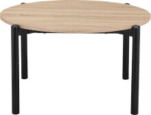 Couchtisch >Rasmus< in Natur, MDF/Papier/Metall - 80x45x80cm (BxHxT)