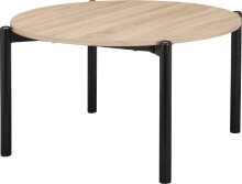 Couchtisch >Rasmus< in Natur, MDF/Papier/Metall - 80x45x80cm (BxHxT)