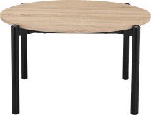 Couchtisch >Rasmus< in Natur, MDF/Papier/Metall - 80x45x80cm (BxHxT)