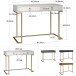 Konsolentisch >Majvi< in Weiß, MDF/Metall - 106x79x50cm (BxHxT)
