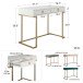 Konsolentisch >Majvi< in Weiß, MDF/Metall - 106x79x50cm (BxHxT)