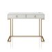 Konsolentisch >Majvi< in Weiß, MDF/Metall - 106x79x50cm (BxHxT)