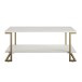 Couchtisch >Majvi< in Weiß, MDF/Metall - 106x46x60cm (BxHxT)