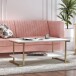 Couchtisch >Majvi< in Weiß, MDF/Metall - 106x46x60cm (BxHxT)