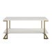Couchtisch >Majvi< in Weiß, MDF/Metall - 106x46x60cm (BxHxT)