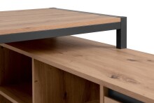 Eckschreibtisch >Denver< 1 Türe, 1 Schub, Dekor Artisan Eiche  / anthrazit - 139x75x139 (B/H/T)
