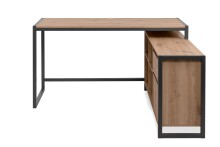 Eckschreibtisch >Denver< 1 Türe, 1 Schub, Dekor Artisan Eiche  / anthrazit - 139x75x139 (B/H/T)