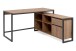 Eckschreibtisch >Denver< 1 Türe, 1 Schub, Dekor Artisan Eiche  / anthrazit - 139x75x139 (B/H/T)