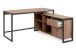 Eckschreibtisch >Denver< 1 Türe, 1 Schub, Dekor Artisan Eiche  / anthrazit - 139x75x139 (B/H/T)