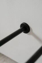 Kompaktgarderobe >Corby< (3-teilig) in schwarz / Dekor Artisan Eiche - 55x185x28,5 (BxHxT)