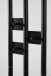 Kompaktgarderobe >Corby< (3-teilig) in schwarz / Dekor Artisan Eiche - 55x185x28,5 (BxHxT)