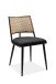 Stuhl >Schiller< (4er-Set) schwarz / Dekor Geflecht natur - 47x79x48,5 (B/H/T)