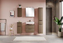 Hängeschrank >Lille< in Canello-Eiche Dekor - 30x64x20cm (BxHxT)