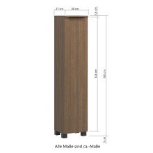 Hochschrank >Lille< in Canello-Eiche Dekor - 30x130x27cm (BxHxT)