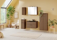 Badkommode >Lille< in Canello-Eiche Dekor - 60x130x27cm (BxHxT)