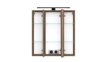 Badezimmerspiegelschrank >Lille< Canello-Eiche Dekor - 60x64x20cm (BxHxT)