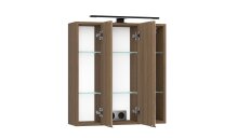 Badezimmerspiegelschrank >Lille< Canello-Eiche Dekor - 60x64x20cm (BxHxT)