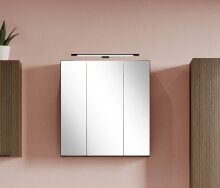 Badezimmerspiegelschrank >Lille< Canello-Eiche Dekor - 60x64x20cm (BxHxT)