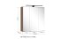 Badezimmerspiegelschrank >Lille< Canello-Eiche Dekor - 60x64x20cm (BxHxT)