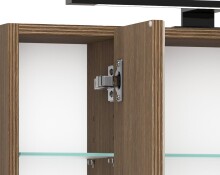 Badezimmerspiegelschrank >Lille< Canello-Eiche Dekor - 80x64x20cm (BxHxT)