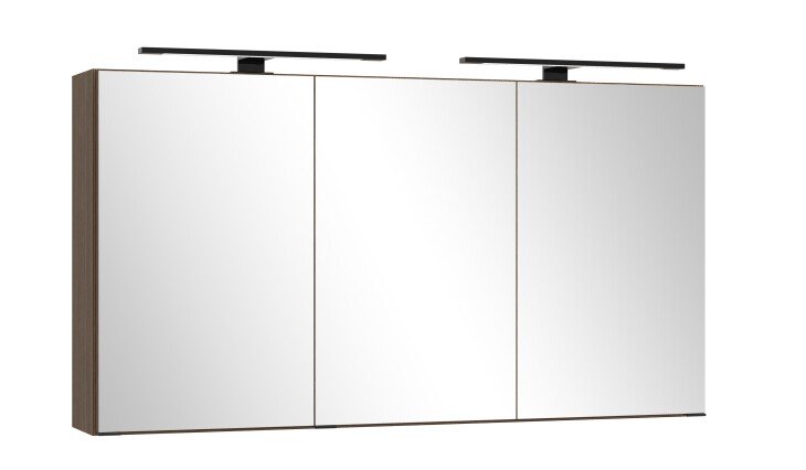 Badezimmerspiegelschrank >Lille< Canello-Eiche Dekor - 120x64x20 (BxHxT)