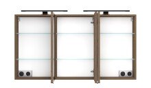 Badezimmerspiegelschrank >Lille< Canello-Eiche Dekor - 120x64x20 (BxHxT)
