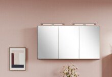 Badezimmerspiegelschrank >Lille< Canello-Eiche Dekor - 120x64x20 (BxHxT)