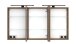 Badezimmerspiegelschrank >Lille< Canello-Eiche Dekor - 120x64x20 (BxHxT)