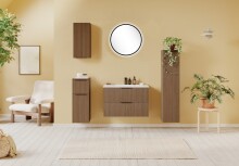 Waschtisch-Set >Lille< in Canello-Eiche Dekor - 80x54x47cm (BxHxT)