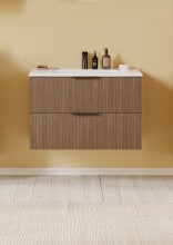 Waschtisch-Set >Lille< in Canello-Eiche Dekor - 80x54x47cm (BxHxT)