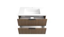 Waschtisch-Set >Lille< in Canello-Eiche Dekor - 80x54x47cm (BxHxT)
