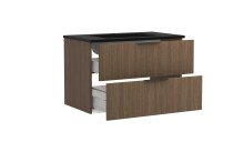 Waschtisch-Set >Lille< in Canello-Eiche Dekor - 80x54x47cm (BxHxT)