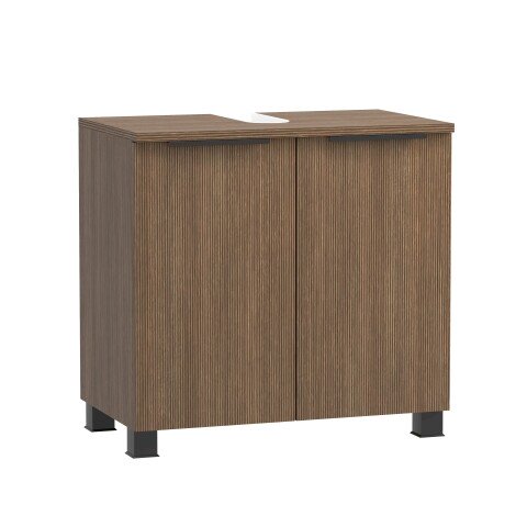 Waschbeckenunterschrank >Lille< in Canello-Eiche Dekor - 60x54x35cm (BxHxT)