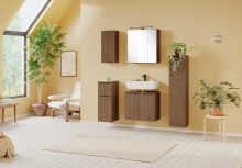 Waschbeckenunterschrank >Lille< in Canello-Eiche Dekor - 60x54x35cm (BxHxT)