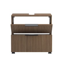 Waschbeckenunterschrank >Lille< in Canello-Eiche  Dekor - 60x54x35cm (BxHxT)