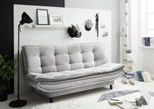 Schlafsofa >PATCH 2 Schlafsofa< Liegefläche 188x118cm, silver - 188x90x89 (BxHxT)