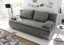 Schlafsofa >LUIGI LUX 3DL< Liegefläche 160x200cm, Bezug stone - 211x93x103 (BxHxT)