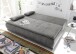 Schlafsofa >LUIGI LUX 3DL< Liegefläche 160x200cm, Bezug stone - 211x93x103 (BxHxT)
