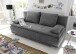 Schlafsofa >LUIGI LUX 3DL< Liegefläche 160x200cm, Bezug dark grey - 211x93x103 (BxHxT)