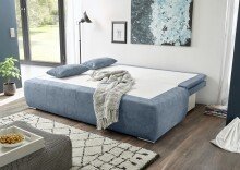 Schlafsofa >JANA 3DL< Liegefläche 208x160cm, denim - 208x102x95 (BxHxT)