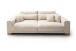 Big-Sofa >Phebe< 7 Kissen, Daune, Bezug in creme - 286x90x141cm (BxHxT)