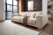 Big-Sofa >Phebe< 7 Kissen, Daune, Bezug in creme - 286x90x141cm (BxHxT)