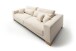 Big-Sofa >Phebe< 7 Kissen, Daune, Bezug in creme - 286x90x141cm (BxHxT)