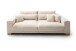 Big-Sofa >Phebe< 7 Kissen, Daune, Bezug in creme - 286x90x141cm (BxHxT)