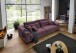 Big-Sofa >Phebe< 7 Kissen, Daune, Bezug rot - 286x90x141cm (BxHxT)