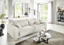Big-Sofa >Phebe< 7 Kissen, Daune, Bezug creme -...