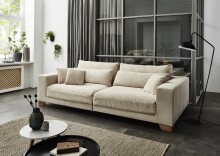 Big-Sofa >Phebe< 7 Kissen, Daune, Bezug creme -...