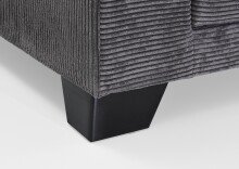 Big-Sofa >Phebe< 7 Kissen, Daune, Bezug dunkelgrau - 286x90x141cm (BxHxT)